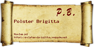 Polster Brigitta névjegykártya